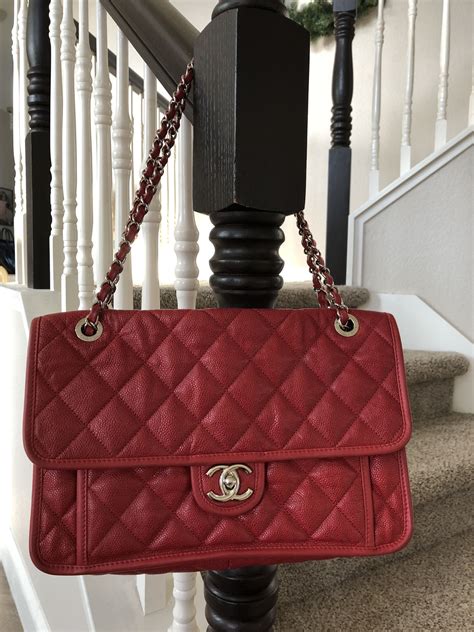 chanel handbags cherry red|Chanel bag red inside.